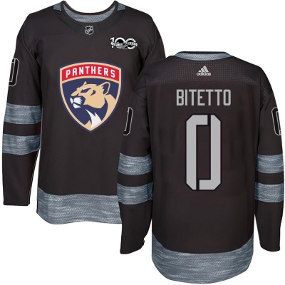 Men's Anthony Bitetto Florida Panthers 1917- 100th Anniversary Jersey - Authentic Black