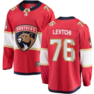 Men's Anton Levtchi Florida Panthers Fanatics Branded Home Jersey - Breakaway Red