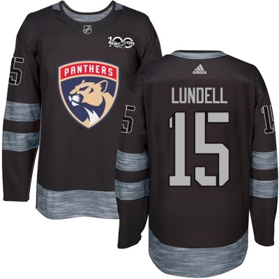 Men's Anton Lundell Florida Panthers 1917- 100th Anniversary Jersey - Authentic Black