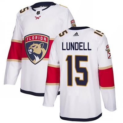 Men's Anton Lundell Florida Panthers Adidas Away Jersey - Authentic White