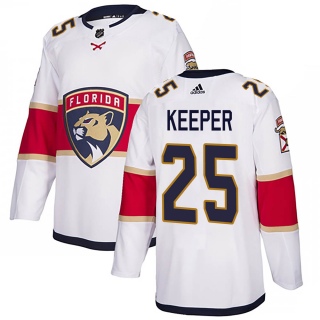Men's Brady Keeper Florida Panthers Adidas Away Jersey - Authentic White