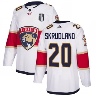 Men's Brian Skrudland Florida Panthers Adidas Away 2023 Stanley Cup Final Jersey - Authentic White