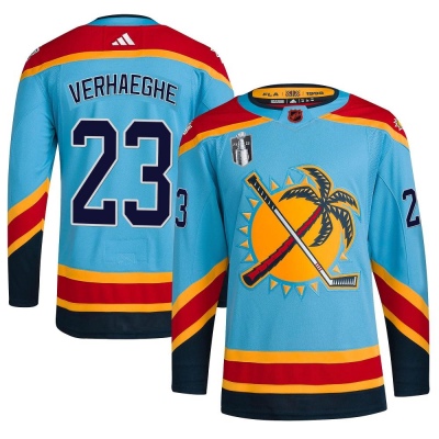 Men's Carter Verhaeghe Florida Panthers Adidas Reverse Retro 2.0 2023 Stanley Cup Final Jersey - Authentic Light Blue