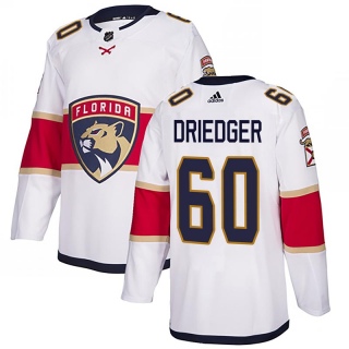 Men's Chris Driedger Florida Panthers Adidas Away Jersey - Authentic White