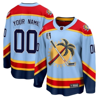 Men's Custom Florida Panthers Fanatics Branded Custom Special Edition 2.0 2023 Stanley Cup Final Jersey - Breakaway Light Blue