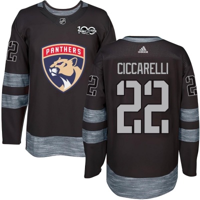 Men's Dino Ciccarelli Florida Panthers 1917- 100th Anniversary Jersey - Authentic Black