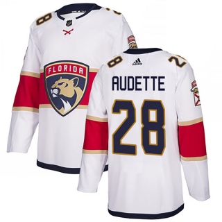 Men's Donald Audette Florida Panthers Adidas Away Jersey - Authentic White