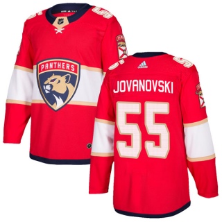Men's Ed Jovanovski Florida Panthers Adidas Home Jersey - Authentic Red