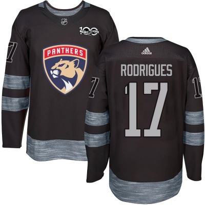 Men's Evan Rodrigues Florida Panthers 1917- 100th Anniversary Jersey - Authentic Black