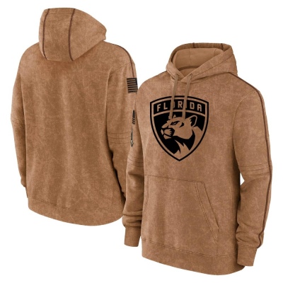 Men's Florida Panthers 2023 Salute to Service Club Pullover Hoodie - Brown