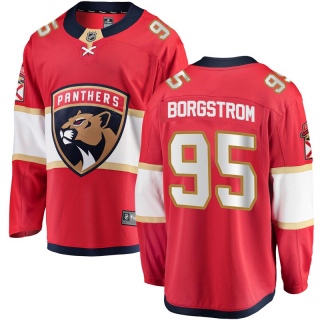 Men's Henrik Borgstrom Florida Panthers Fanatics Branded Home Jersey - Breakaway Red