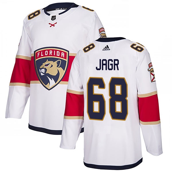 Men's Jaromir Jagr Florida Panthers Adidas Away Jersey - Authentic White
