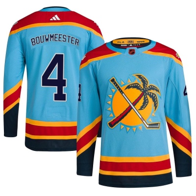 Men's Jay Bouwmeester Florida Panthers Adidas Reverse Retro 2.0 Jersey - Authentic Light Blue