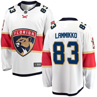 Men's Juho Lammikko Florida Panthers Fanatics Branded Away Jersey - Breakaway White