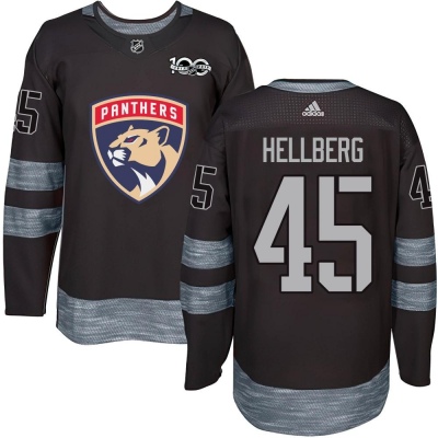 Men's Magnus Hellberg Florida Panthers 1917- 100th Anniversary Jersey - Authentic Black