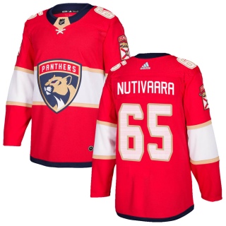 Men's Markus Nutivaara Florida Panthers Adidas Home Jersey - Authentic Red