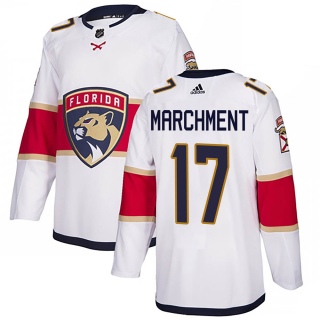 Men's Mason Marchment Florida Panthers Adidas Away Jersey - Authentic White