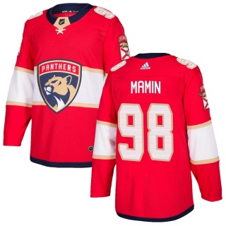Men's Maxim Mamin Florida Panthers Adidas Home Jersey - Authentic Red