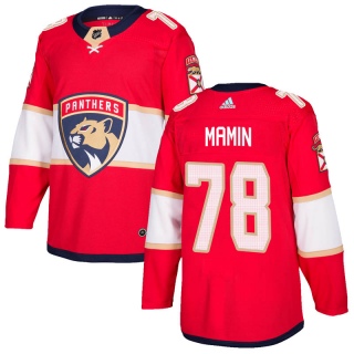 Men's Maxim Mamin Florida Panthers Adidas Home Jersey - Authentic Red