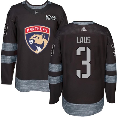 Men's Paul Laus Florida Panthers 1917- 100th Anniversary Jersey - Authentic Black