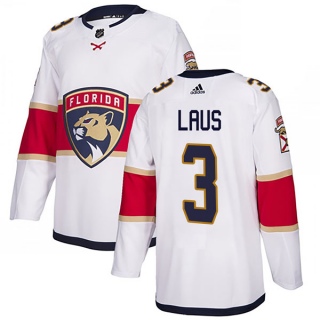 Men's Paul Laus Florida Panthers Adidas Away Jersey - Authentic White