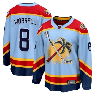 Men's Peter Worrell Florida Panthers Fanatics Branded Special Edition 2.0 2023 Stanley Cup Final Jersey - Breakaway Light Blue