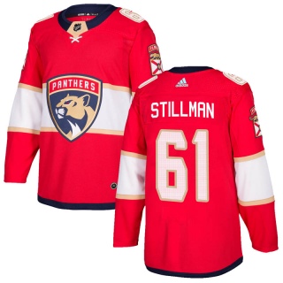 Men's Riley Stillman Florida Panthers Adidas Home Jersey - Authentic Red