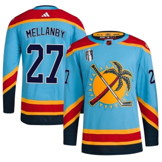 Men's Scott Mellanby Florida Panthers Adidas Reverse Retro 2.0 2023 Stanley Cup Final Jersey - Authentic Light Blue