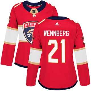 Women's Alex Wennberg Florida Panthers Adidas Home Jersey - Authentic Red
