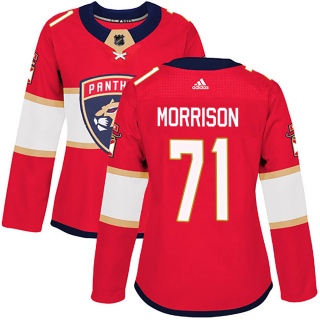 Women's Brad Morrison Florida Panthers Adidas Home Jersey - Authentic Red