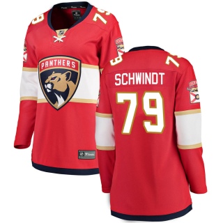 Women's Cole Schwindt Florida Panthers Fanatics Branded Home Jersey - Breakaway Red