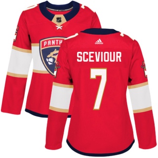 Women's Colton Sceviour Florida Panthers Adidas Home Jersey - Authentic Red