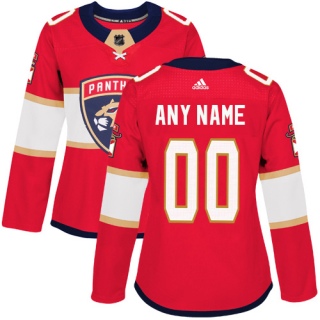 Women's Custom Florida Panthers Adidas Home Jersey - Authentic Red