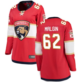 Women's Denis Malgin Florida Panthers Fanatics Branded Home Jersey - Breakaway Red