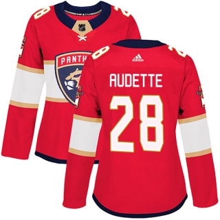 Women's Donald Audette Florida Panthers Adidas Home Jersey - Authentic Red