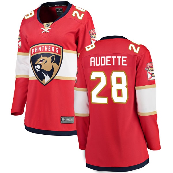 Women's Donald Audette Florida Panthers Fanatics Branded Home Jersey - Breakaway Red