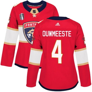 Women's Jay Bouwmeester Florida Panthers Adidas Home 2023 Stanley Cup Final Jersey - Authentic Red