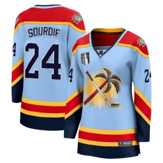 Women's Justin Sourdif Florida Panthers Fanatics Branded Special Edition 2.0 2023 Stanley Cup Final Jersey - Breakaway Light Blu