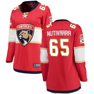 Women's Markus Nutivaara Florida Panthers Fanatics Branded Home Jersey - Breakaway Red