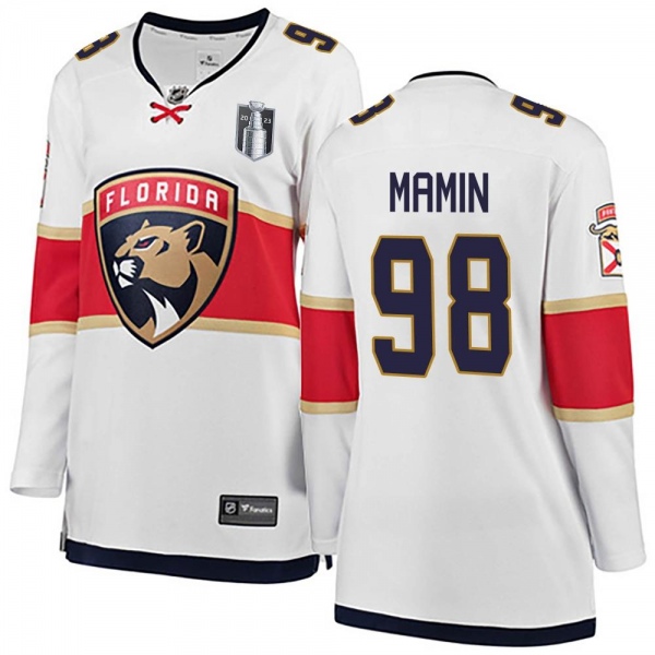 Women's Maxim Mamin Florida Panthers Fanatics Branded Away 2023 Stanley Cup Final Jersey - Breakaway White