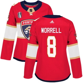Women's Peter Worrell Florida Panthers Adidas Home 2023 Stanley Cup Final Jersey - Authentic Red