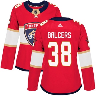 Women's Rudolfs Balcers Florida Panthers Adidas Home Jersey - Authentic Red