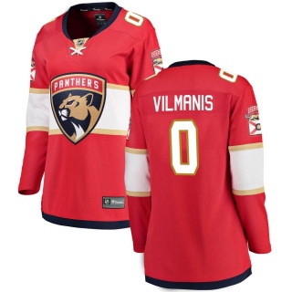 Women's Sandis Vilmanis Florida Panthers Fanatics Branded Home Jersey - Breakaway Red