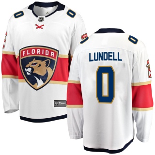Youth Anton Lundell Florida Panthers Fanatics Branded Away Jersey - Breakaway White