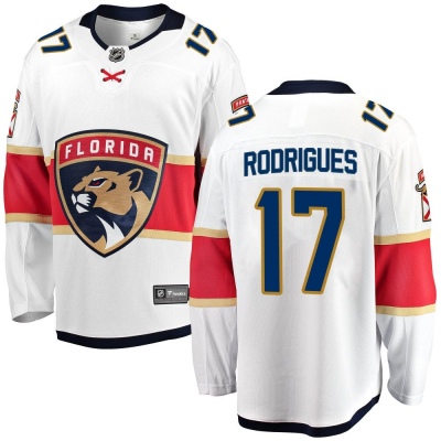 Youth Evan Rodrigues Florida Panthers Fanatics Branded Away Jersey - Breakaway White