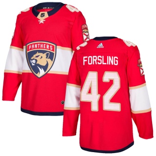Youth Gustav Forsling Florida Panthers Adidas Home Jersey - Authentic Red