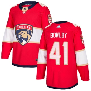 Youth Henry Bowlby Florida Panthers Adidas Home Jersey - Authentic Red