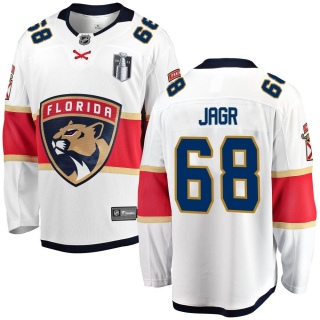 Youth Jaromir Jagr Florida Panthers Fanatics Branded Away 2023 Stanley Cup Final Jersey - Breakaway White