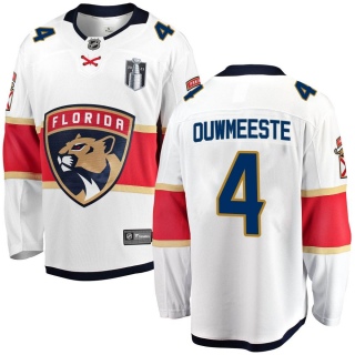 Youth Jay Bouwmeester Florida Panthers Fanatics Branded Away 2023 Stanley Cup Final Jersey - Breakaway White