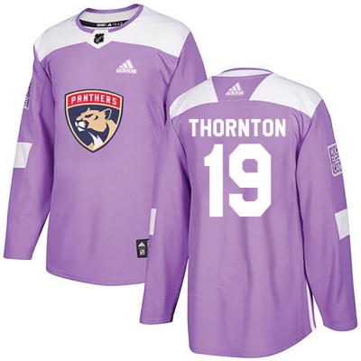 Youth Joe Thornton Florida Panthers Adidas Fights Cancer Practice Jersey - Authentic Purple